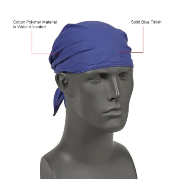Ergodyne cooling bandana & triangle hats. Flame resistant work gear includes 3 - Picture 6 of 10